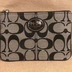 Coach - Small black and grey wristlet